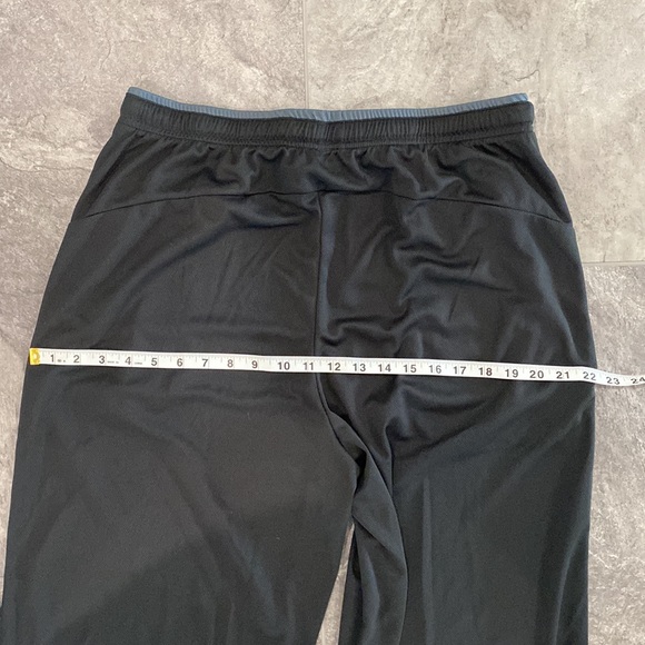 Mens Black Wide Leg Sweatpants Large - Picture 7 of 8